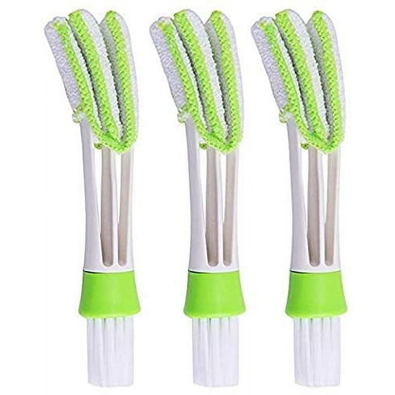 Mini Duster for Car Air Vent, Set of 3 Automotive Air Conditioner Cleaner and Brush, Dust Collector Cleaning Cloth Tool for Keyboard Window Leaves Blinds Shutter Glasses Fan