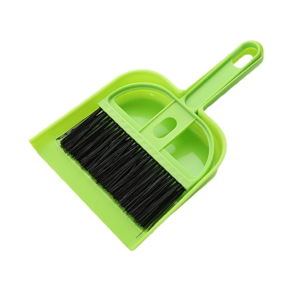 Mini Dustpan and Broom Set Portable Plastic Brush Set (Green) Used for Desk, Home, Kitchen,Cage Cleaning of Any Small Animals, Guinea Pigs, Rabbits, Hamsters