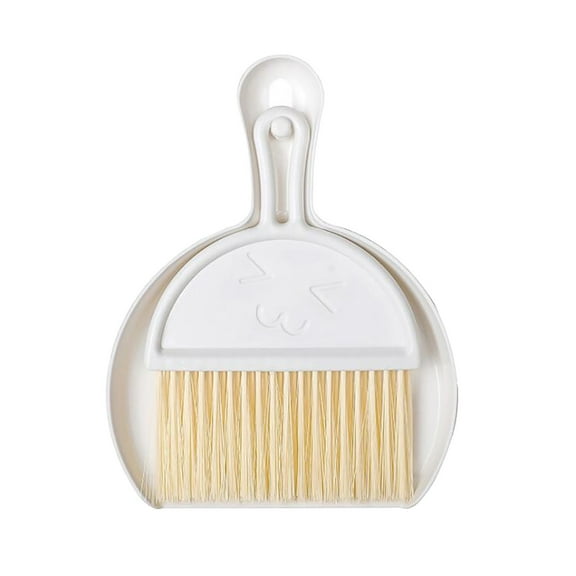 Mini Dustpan (Small Dirt Pan, Hand Dustpan), White Mini Desk Dustpan, Small Cleaning Brush Set for Home Desktop, Mini Dustpan, Small Dustpan, Desk Sweep, Car Cleaning, by Kingtowag