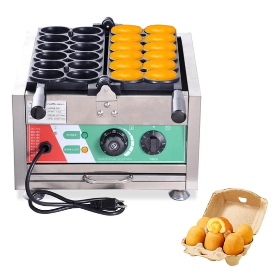 Mini Dutch Pancake Baker, 1800W Commercial Electric Nonstick Waffle Maker Machine for Home and Restaurants
