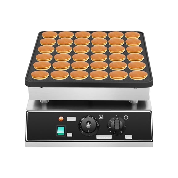 Mini Dutch Pancake Baker Maker, Commercial Electric Nonstick 36Pcs 1000w Poffertje Mini Pancake Maker Stainless Steel for Restaurants, Family, Cafes Shops