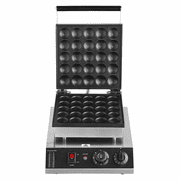 Mini Dutch Pancake Maker 25PCS, 43mm Dorayaki Baker Machine, 1700W Electric Poffertjes Grill, Stainless Steel, Temperature Control, for Kitchen Restaurant