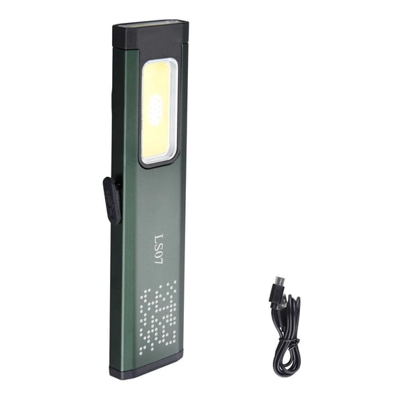 Mini EDC Flashlight, 800 Lumens, 6 Modes, USB-C Rechargeable Portable Pen Light with Magnetic Tail & Ruler, Compact Pocket Work Light for Camping, Hiking, Repair