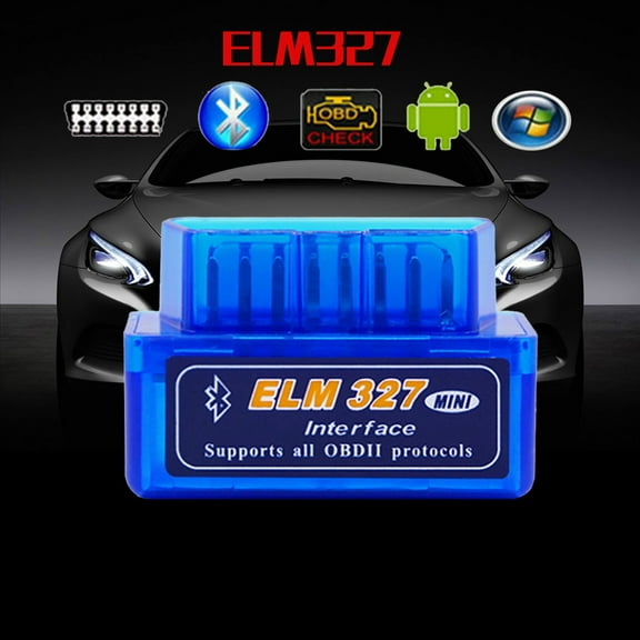 Mini ELM327 OBD2 Bluetooth Scanner - Car Diagnostic Tool, Code Reader & Check Engine Light Reset, Works with Android, Symbian, PC, All OBD2 Vehicles