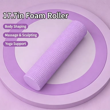 Mini EVA Foam Roller, Muscle Massage Column for Yoga Pilates Fitness, Portable Medium Firm Massage Tool (Purple)