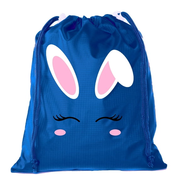 Mini Easter Basket Bags, Bulk Drawstring Cinch Sacks, Mini Easter Bunny Bags - Bunny Face