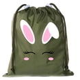 thumbnail image 1 of Mini Easter Basket Bags, Bulk Drawstring Cinch Sacks, Mini Easter Bunny Bags - Bunny Face, 1 of 2