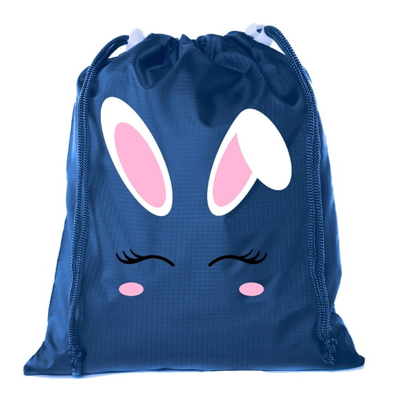 Mini Easter Basket Bags, Bulk Drawstring Cinch Sacks, Mini Easter Bunny Bags - Bunny Face