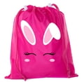 thumbnail image 1 of Mini Easter Basket Bags, Bulk Drawstring Cinch Sacks, Mini Easter Bunny Bags - Bunny Face, 1 of 2