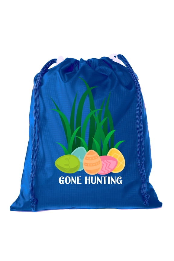 Mini Easter Basket Bags, Bulk Drawstring Cinch Sacks, Mini Easter Bunny Bags - Gone Hunting