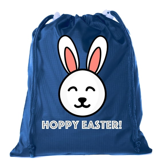 Mini Easter Basket Bags, Bulk Drawstring Cinch Sacks, Mini Easter Bunny Bags - Hoppy Easter