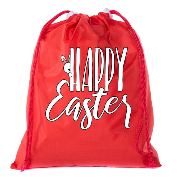 Mini Easter Basket Bags, Bulk Drawstring Cinch Sacks, Mini Easter Bunny Bags - Peaking Bunny