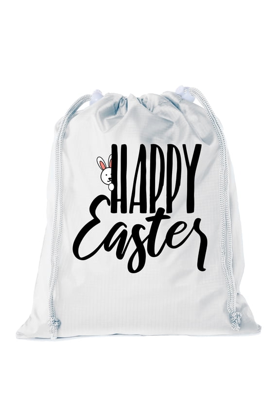 Mini Easter Basket Bags, Bulk Drawstring Cinch Sacks, Mini Easter Bunny Bags - Peaking Bunny