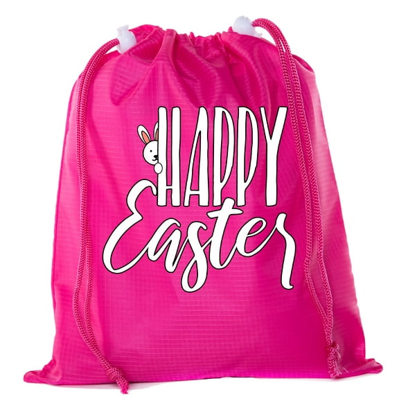 Mini Easter Basket Bags, Bulk Drawstring Cinch Sacks, Mini Easter Bunny Bags - Peaking Bunny