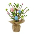 thumbnail image 1 of Mini Easter Egg Tree Decor - Tabletop Tree Statue with Ornament Eggs, Easter Party & Wedding Centerpiece, Spring Summer Home Decoration Gift, 1 of 4