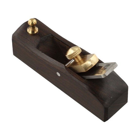 for for Mini Ebony Wood Hand Plane Featuring Fine Polished Steel Cutter, Hard Wear-Resistant Compact Design For One-Hand Operation, Arc/Or Flat Bottom-8X2x2.2cm(Flat bottomed)