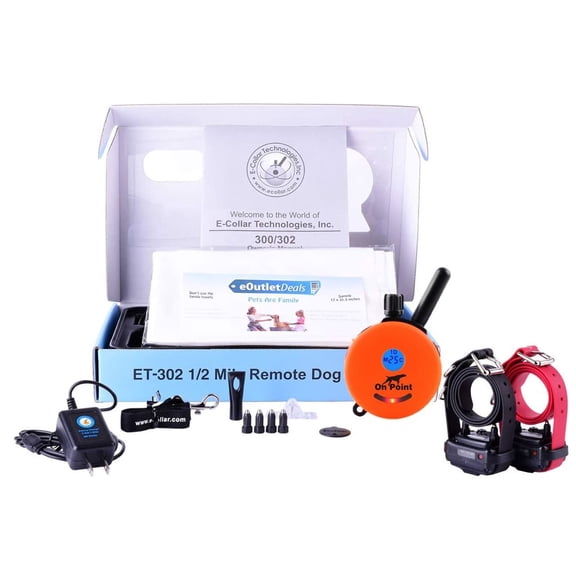Mini Educator E-Collar ET-300 / ET-302 Dog Training Collar System with Remote - 1/2 Mile Range - Waterproof, Vibration, Tapping, Sensation - Bonus eOutletDeals Pet Towel