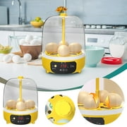 Mini Egg Incubator for Kids, Clear View Chick Hatcher with Automatic Turning, Quiet Small Home Incubator for Chicken, Duck, Quail Eggs and STEM Education