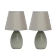 thumbnail image 1 of Mini Egg Oval Ceramic Table Lamp, Gray - Pack of 2, 1 of 1