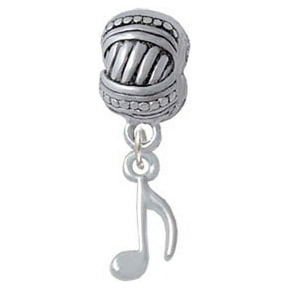 Mini Eighth Note - Large Rope with Cross Beads Charm Bead