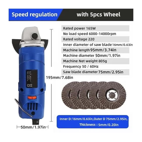 Mini Electric Angle Grinder Polishing Machine Diamond Cutting Grinders Grinding Cutting Polishing Tile Wood Stone Steel