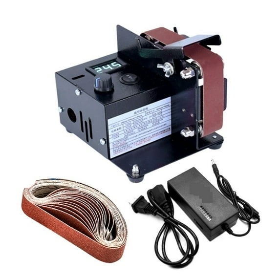 Mini Electric Belt Sander DIY Polishing Grinding Machine Cutter Edges Sharpener Multifunctional Grinder With Belt ,Low Vibration