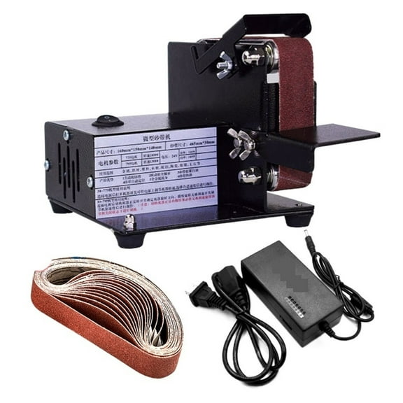 Mini Electric Belt Sander DIY Polishing Grinding Machine Cutter Edges Sharpener Multifunctional Grinder With Belt ,Widely Use