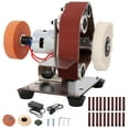 thumbnail image 1 of Mini Electric Belt-Sander Knife-Sharpener Sanding Machine 96W, Small Bench Grinder Kit 7 Speed Adjustable Power Polisher DIY Polishing Grinding Tool, Handcraft Jewelry, 1 of 14