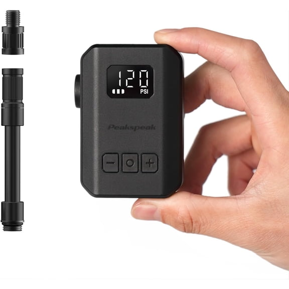 Mini Electric Bike Pump AS260PRO, 120PSI Portable Bicycle Pump with Gauge & Auto Stop, USB-C Rechargeable, Precision Inflation for Presta/Schrader Valves, Road Bike, MTB & Motorcycle