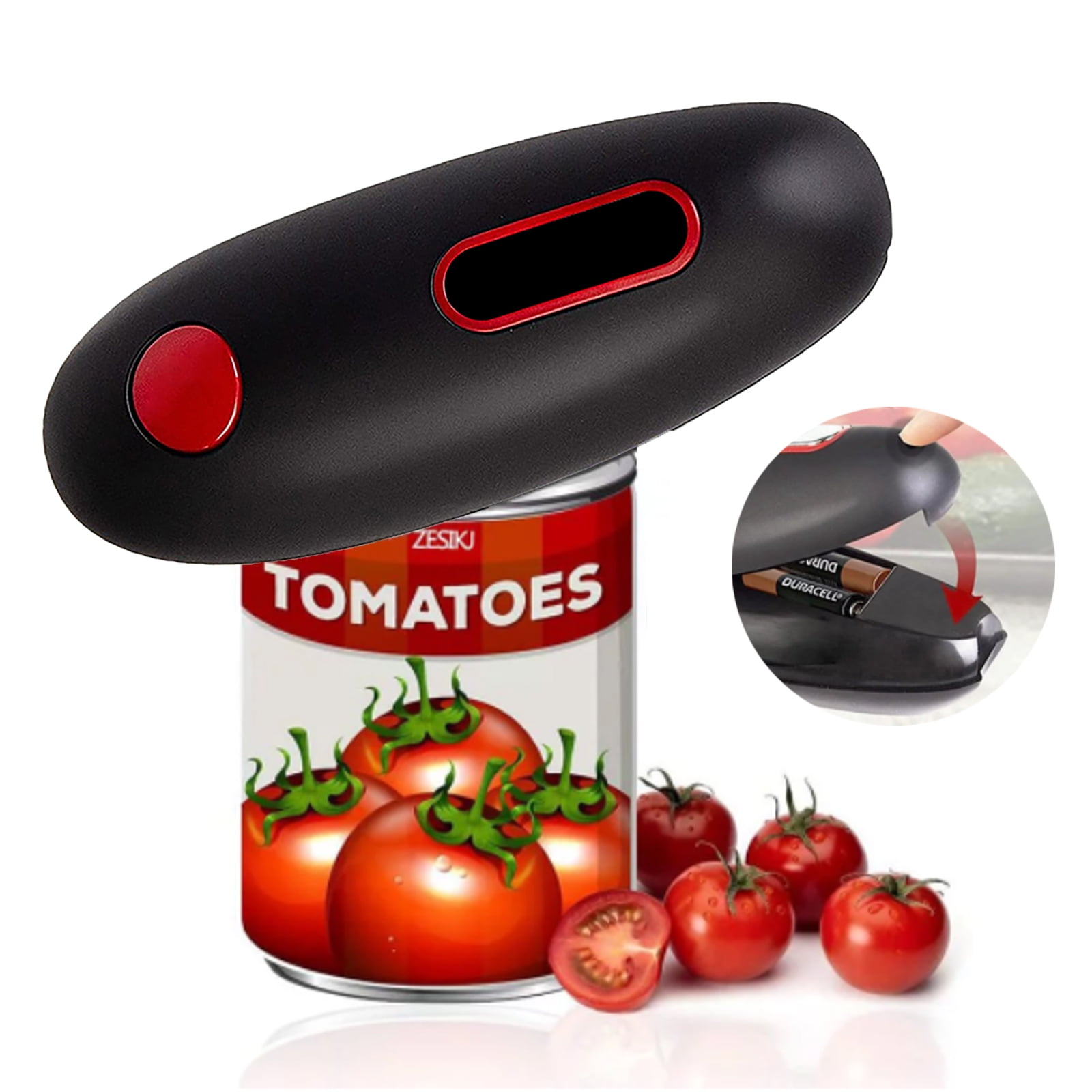Mini Electric Can Opener, Handheld Can Openers Open Any Can Shape with One Press, Battery