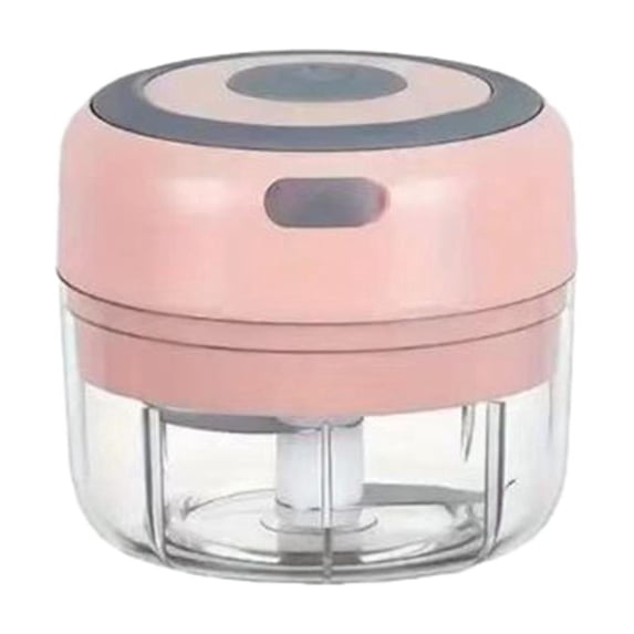 Mini Electric Chopper with 2-Blade System, 3.4 Fl Oz Capacity, Pink, for Garlic and Preparation
