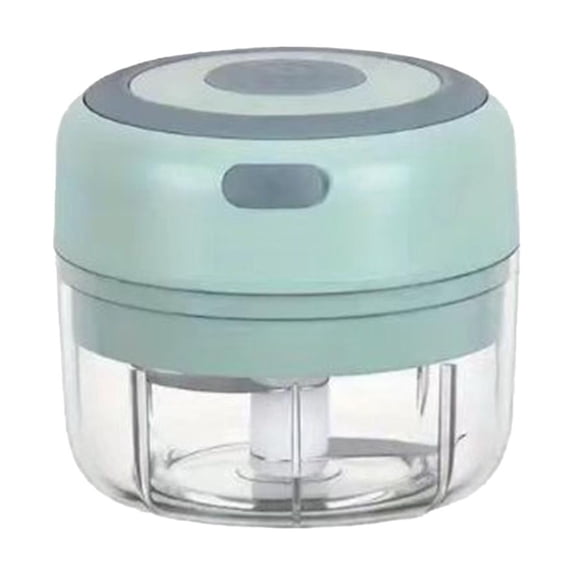 Mini Electric Chopper with 2-Blade System, 3.4 Fl Oz, Green, Cordless Kitchen Blender for Garlic and Vegetables