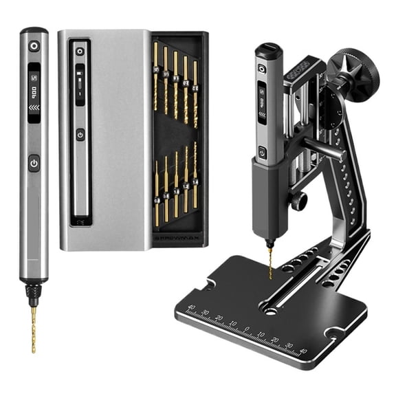 Mini Electric Drill With Benchtop Press Cordless Hand Drill Kit For Crafts Wood Plastic Home DIY ,Flexible Adjustment