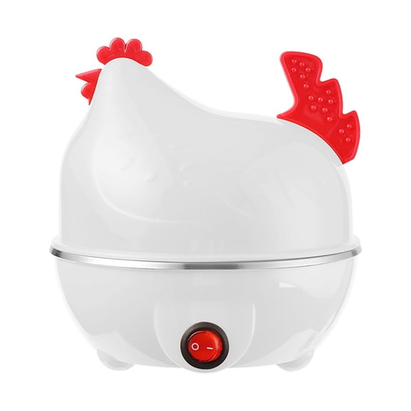 Mini Electric Egg Cooker and Steamer, Multi-Function Appliance for Hard/Soft Boiled Eggs, Vegetables, Dumplings, Easy to Use with Buzzer Alert, 7-Egg Capacity, for Home Kitchen White