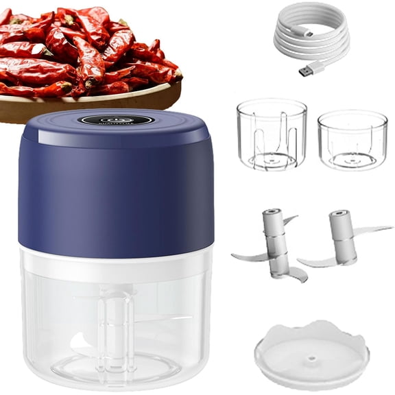 Mini Electric Food Chopper with USB Charging for Garlic, Nuts & Onions