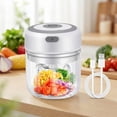 thumbnail image 1 of Mini Electric Garlic Chopper, 250ml Portable Food Processor for Onion Ginger Chili, USB Rechargeable, BPA Free, Green, 1 of 8