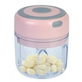 thumbnail image 1 of Mini Electric Garlic Chopper, Moclever Rechargeable Garlic Mincer, Cordless Food Chopper for Chili Garlic Nut Onion Pepper Meat Ginger Baby Food, 8.45OZ, Pink, 1 of 10