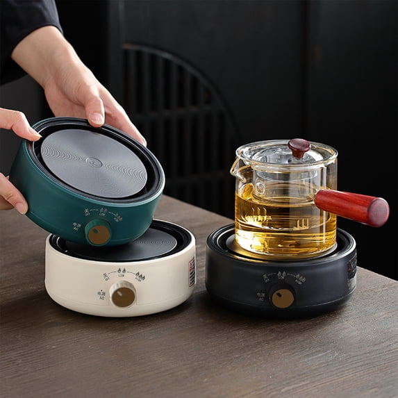 Mini Electric Hot Plate Stove with 3-Heat Knob, Explosion-Proof Panel, Portable Small Burner for Boiling Water, Tea Kettle & Cooking Any Cookware