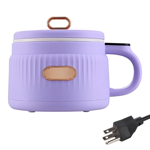Mini Electric Hot Pot, 1.6L Capacity, 600W, 110V US Plug, Multifunctional Small Non-Stick Cooker for Dorm, Home, Office, Ramen Ready