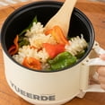 thumbnail image 1 of Mini Electric Hot Pot for Ramen Noodles Soup - 1.2L Portable Rice Cooker with Steamer for Dorm Room, Office, Travel - Multifunctional Small Cooking Pot for Students and Single Serve Meals, 1 of 7