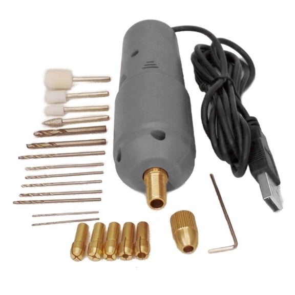 Mini Electric Jewelry Opening Drill USB Electric 5V Drill Bits Polisher For Drilling Polymer Clay Wood Making Supplies