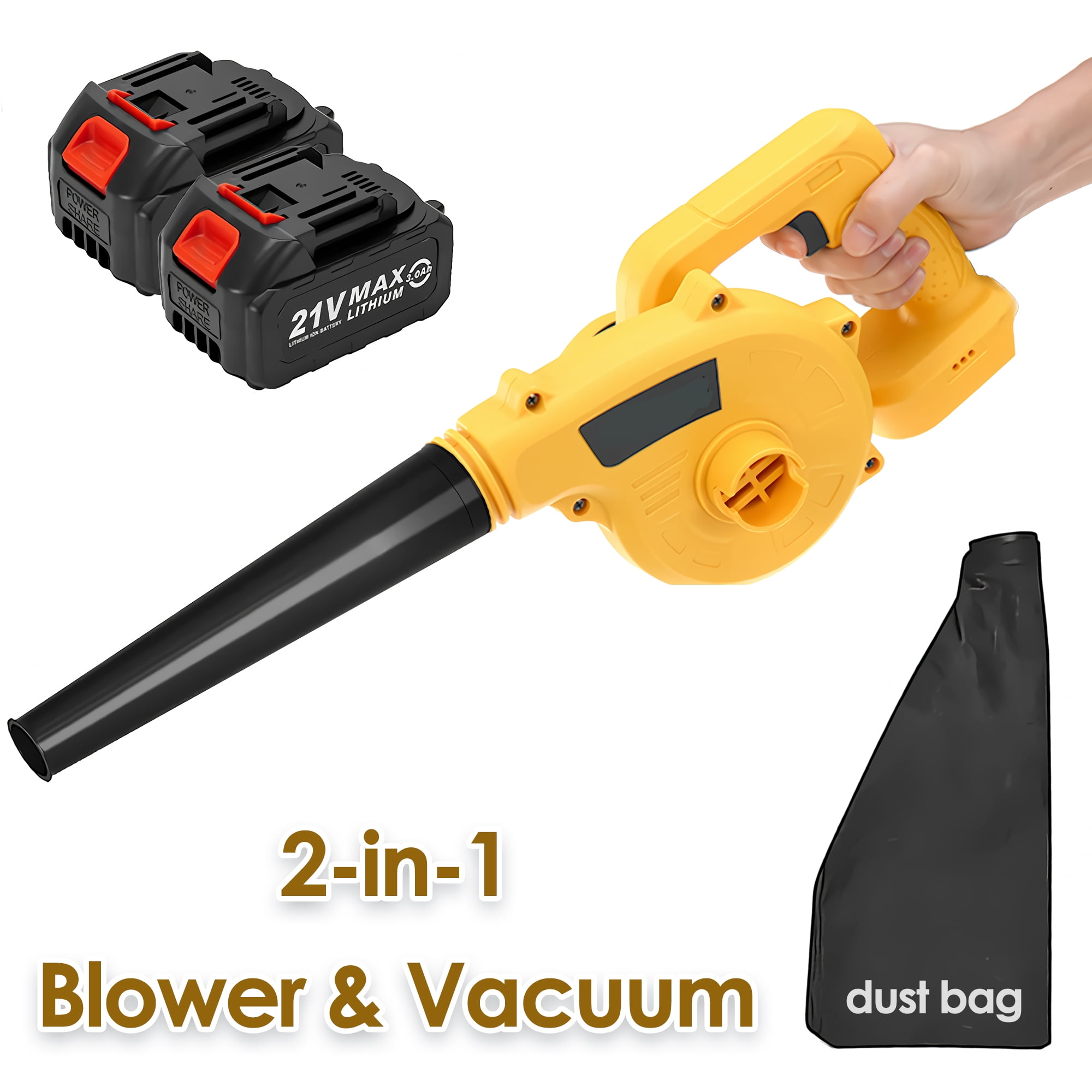  Mini Leaf Blower Red,2-in-1 Cordless Small Blower with