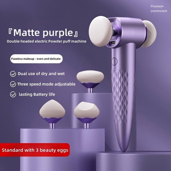 Mini Electric Makeup Sponge Rechargeable With 3 Speeds & Multiple Attachments