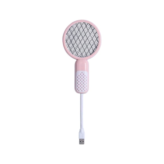 Mini Electric Mosquito Swatter, Portable USB Rechargeable Bug Zapper Racket with 5-Layer Safety Mesh, Small Handheld Fly Killer and Automatic Gnat Trap for Indoor Home, Bedroom, and Travel
