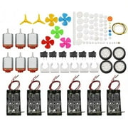 Mini Electric Motor Kit 3V 12V with 6 DC Motors and Various Propellers