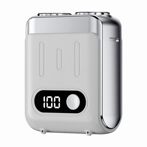 Mini Electric Razor for Men, 2026 Upgraded Wet & Dry Electric Shaver for Men IPX7 Waterproof, Razors Magnetic Double Head Shavers Pop-up Beard Trimmer with Battery Indicator