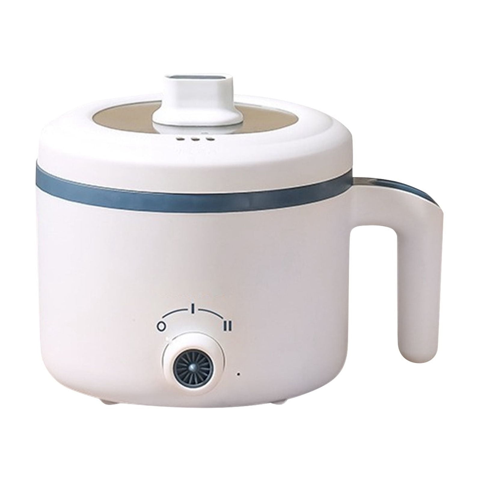 Mini Electric Rice Cooker Small Multi Function Cooker Non Stick Portable Electric Pot for Cooking Rice Oatmeal Porrington Soup White Single Pot 1.8 Liter Capacity