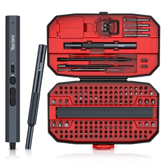 Mini Electric Screwdriver 155 in 1 Small Precision Screwdriver Set Max 5 N.m Cordless Screwdrivers with 3 Torque Settings 140 S2 Magnetic Bits, Repair Tool Set for Phone Computer Watch Drones
