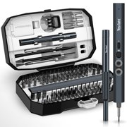 Mini Electric Screwdriver 155 in 1 Small Precision Screwdrivers Set Max 5 N.m Cordless Screwdriver with 3 Torque Settings 140 S2 Magnetic Bits, Repair Tool Set for Phone Computer Watch Drones
