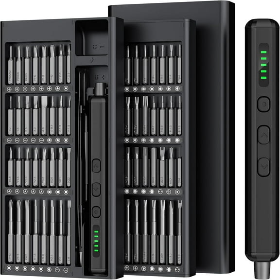 Mini Electric Screwdriver, 3.7V Precision Screwdriver Set Cordless Screwdrivers Rechargeable 72 In 1 Magnetic Bit Repair Tech Tool Kit for Electronics Computer Phone Laptop Camera RC Car Watch Glasse